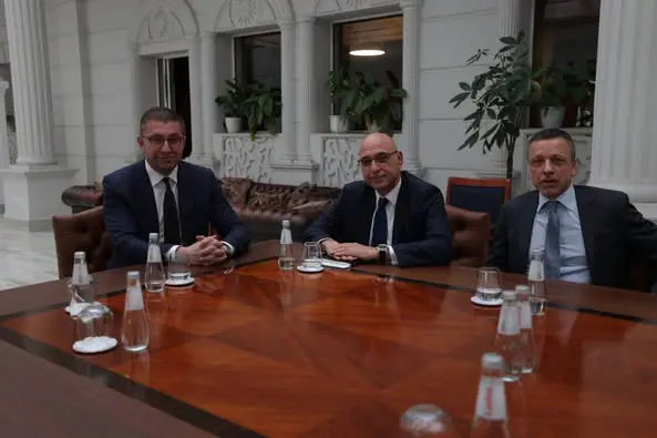 Συνάντηση αντιπροσωπείας του Συνδέσμου Ελληνικών Επιχειρήσεων στη Βόρεια Μακεδονία με τον πρωθυπουργό της χώρας, Χρίστιαν Μίτσκοσκι